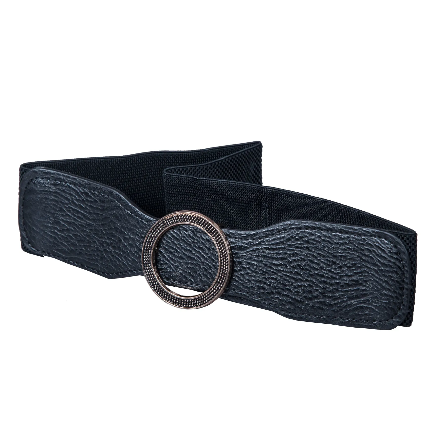 Round Buckle Belt - Artificial Leather