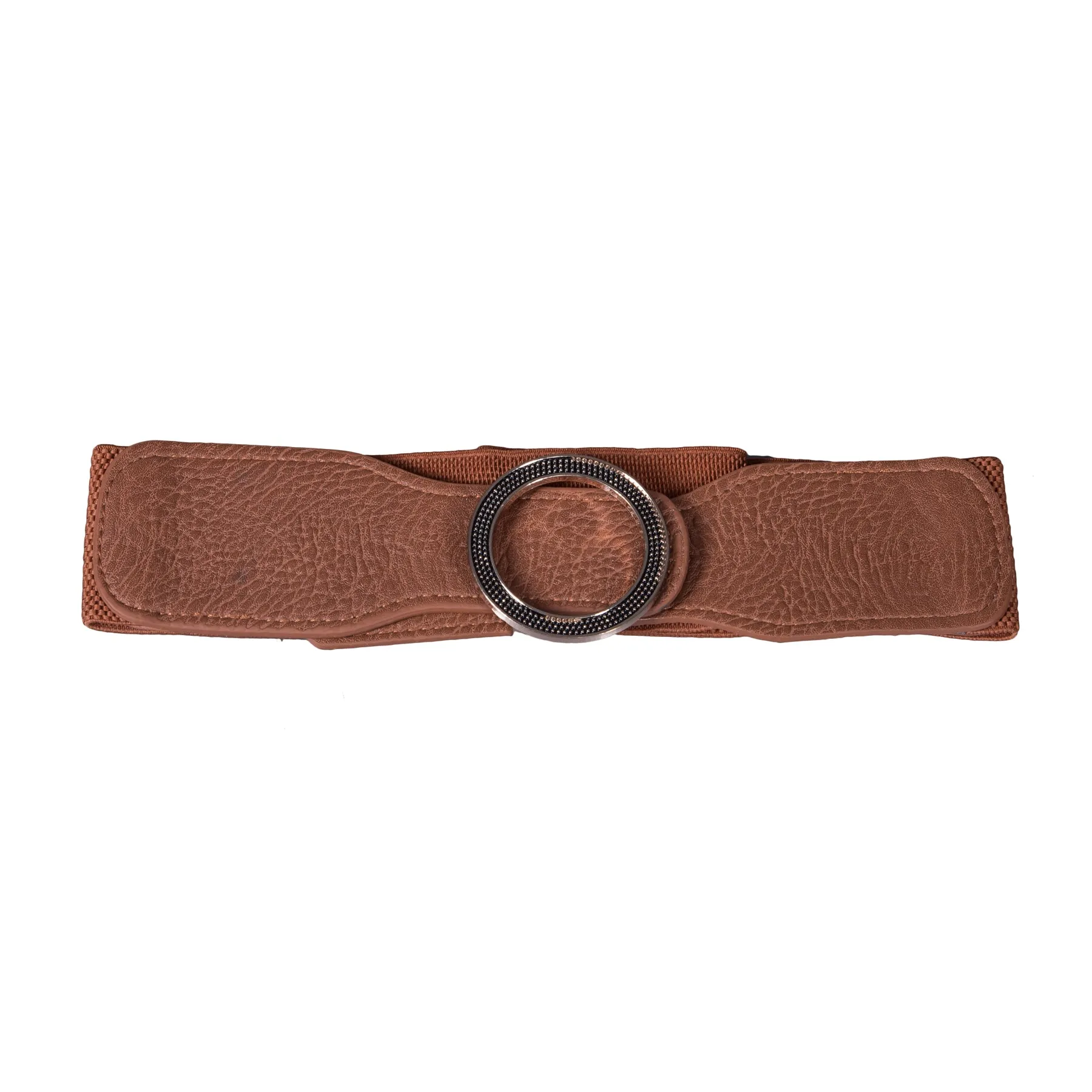 Round Buckle Belt - Artificial Leather