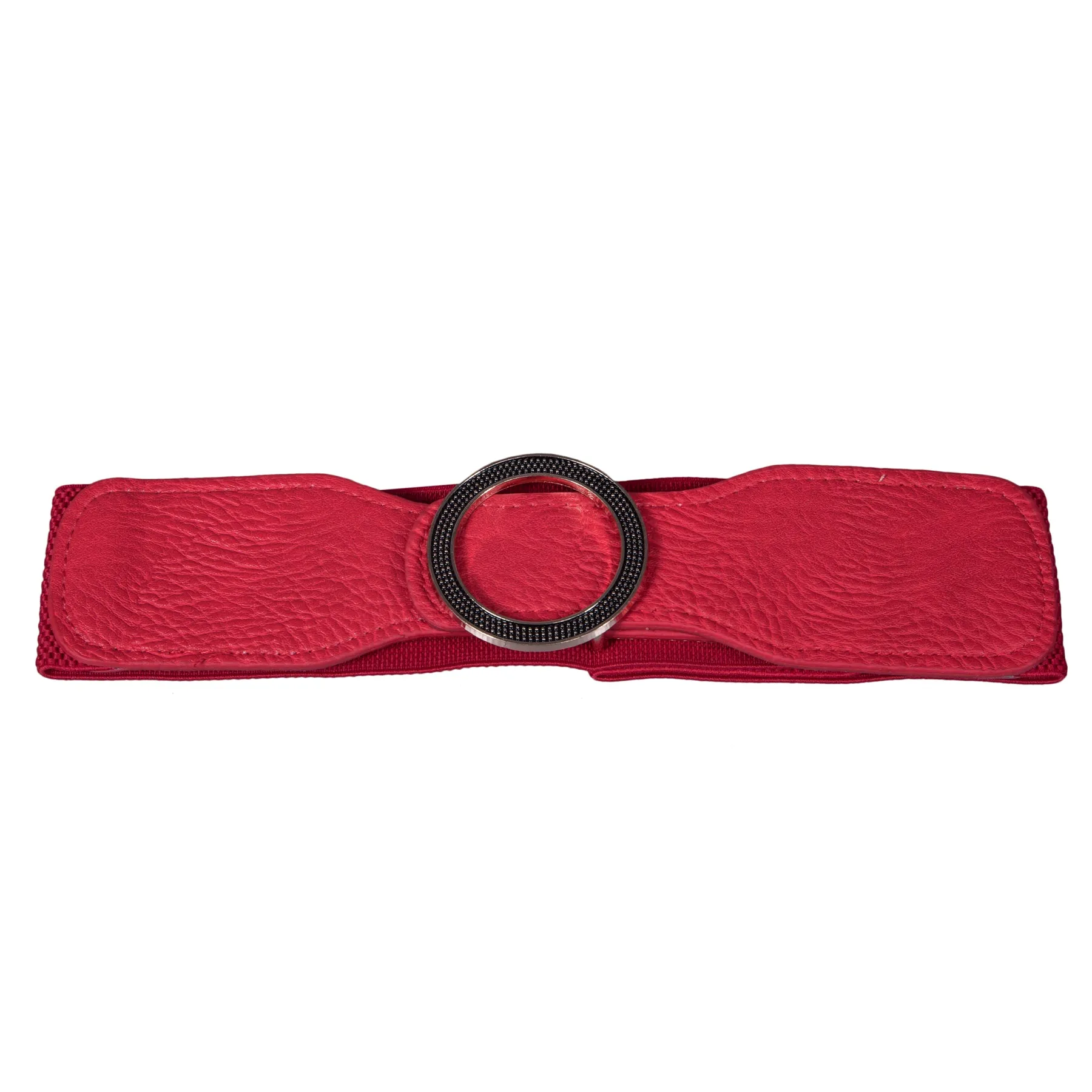 Round Buckle Belt - Artificial Leather