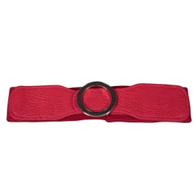 Round Buckle Belt - Artificial Leather