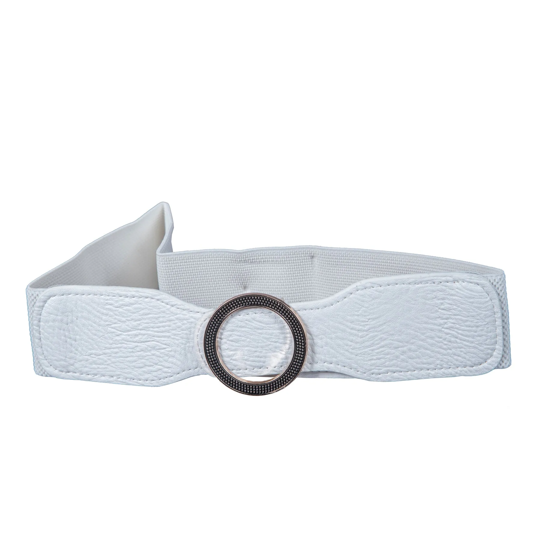 Round Buckle Belt - Artificial Leather