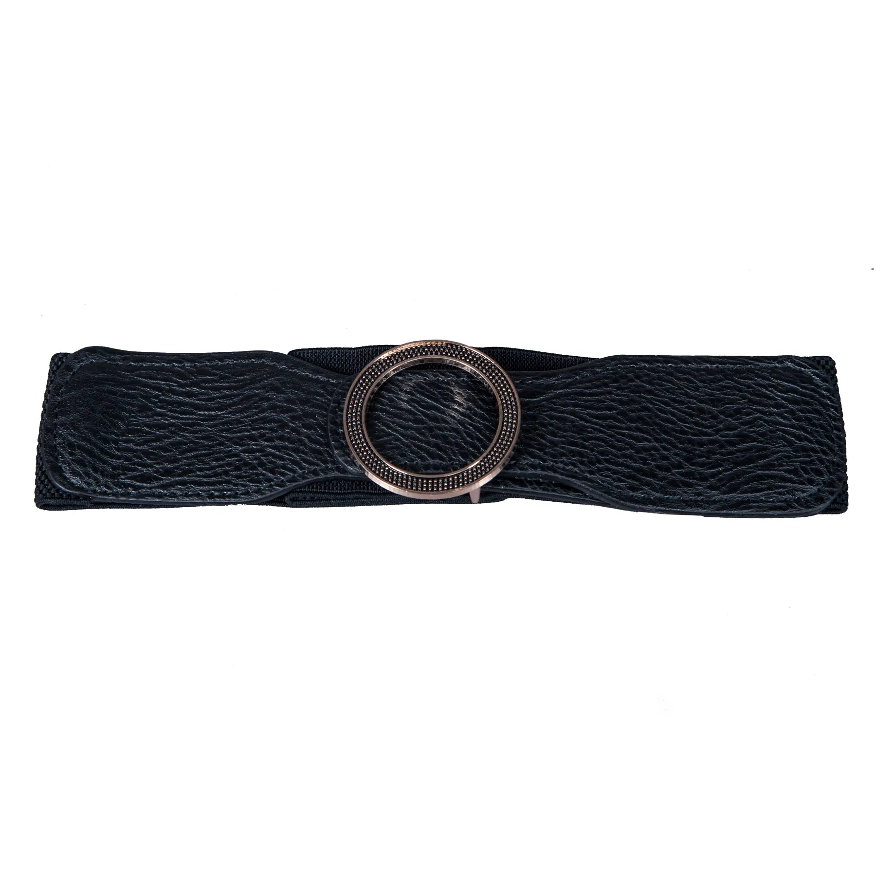 Round Buckle Belt - Artificial Leather