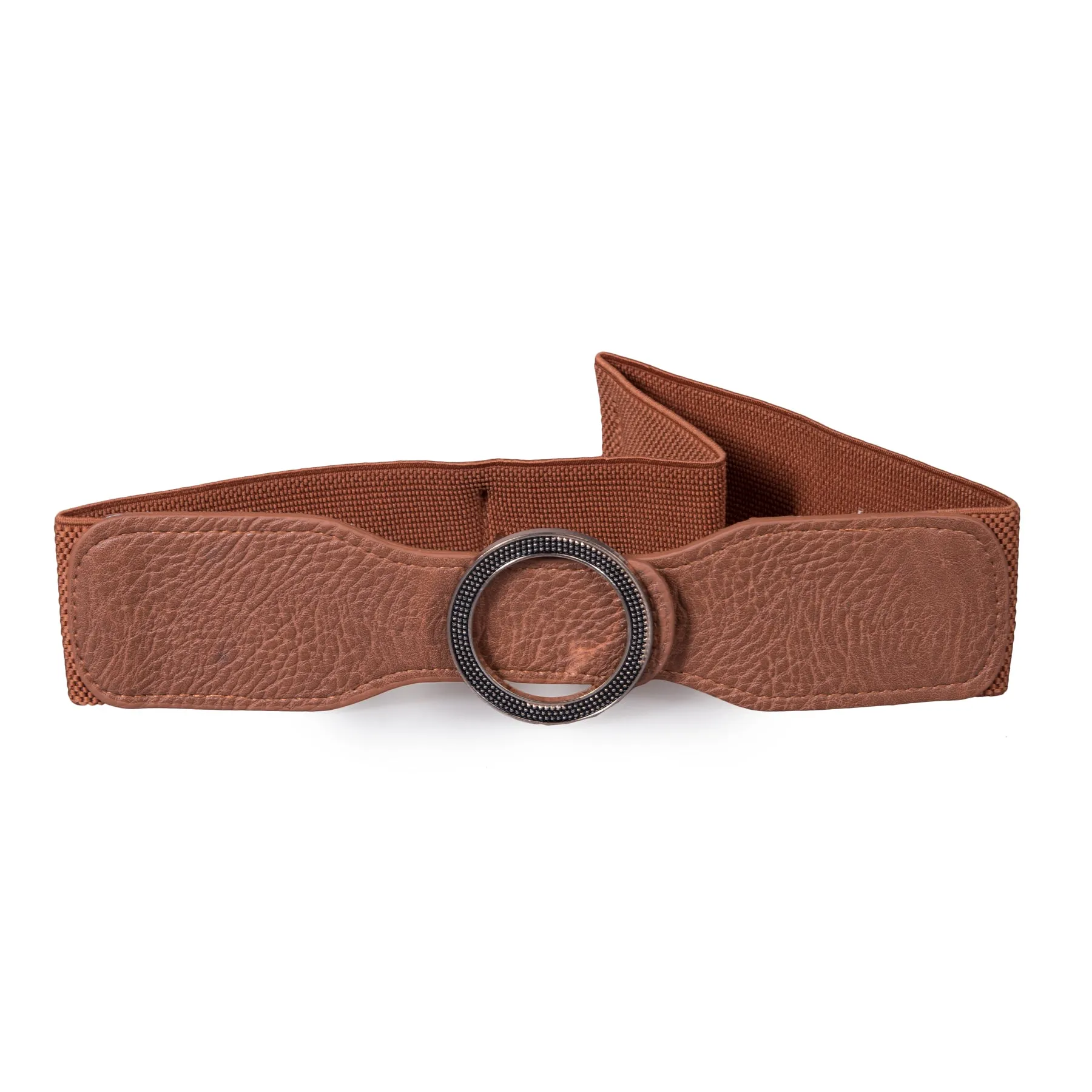 Round Buckle Belt - Artificial Leather