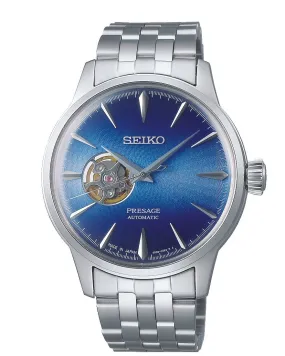 Seiko Presage Blue and Silver Men's Watch SSA439J