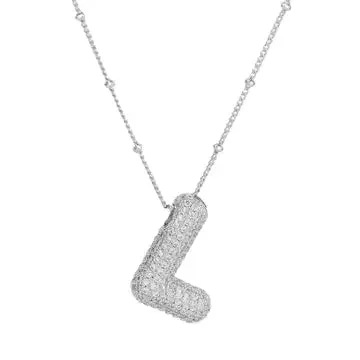 Silver Initial Necklace