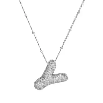 Silver Initial Necklace