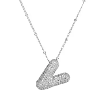 Silver Initial Necklace