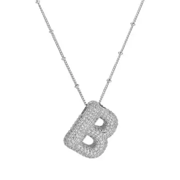 Silver Initial Necklace