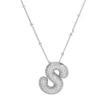 Silver Initial Necklace
