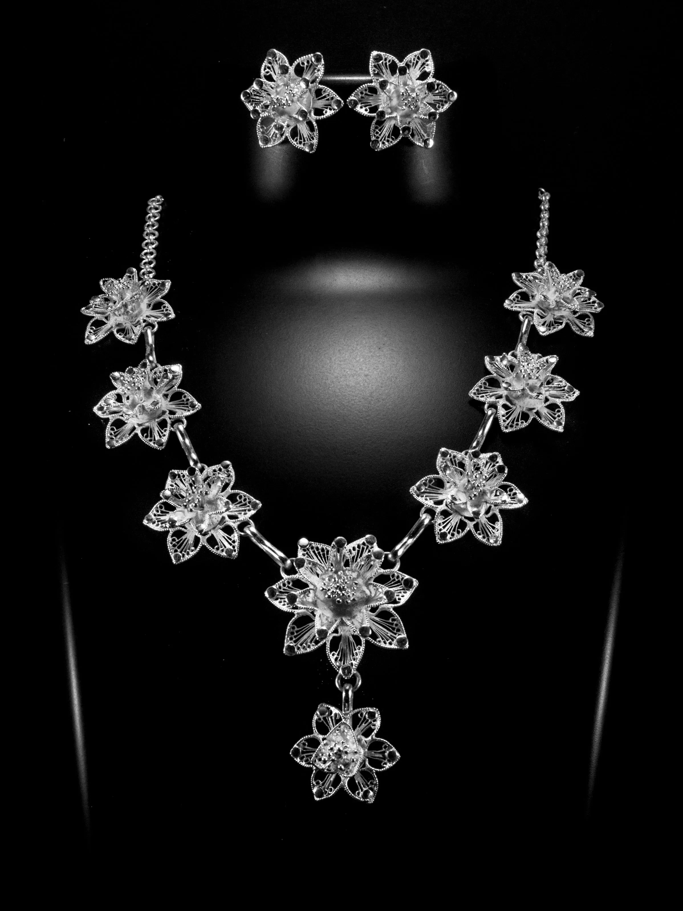 Silver Linings "Classic" Silver Filigree Handmade Necklace Set
