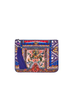 SMALL CANVAS CLUTCH STITCH OF TIME