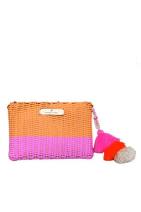 Small Clementine Rose Lemon Drop Citron Clutch