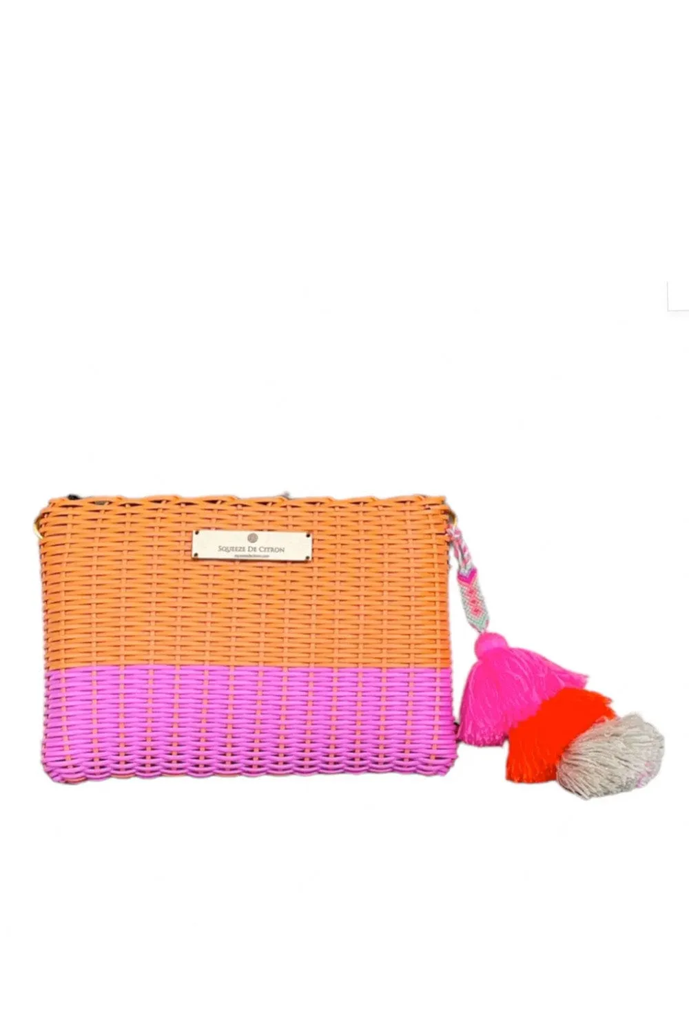 Small Clementine Rose Lemon Drop Citron Clutch