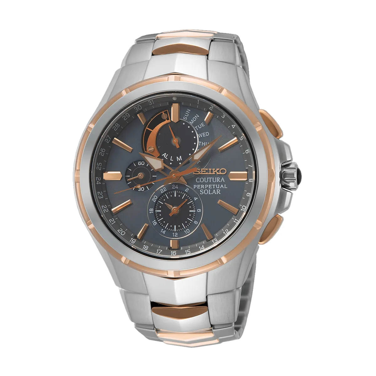 SSC788P-9 - Mens Rose Gold & Steel Perpetual Calendar Coutura Solar Watch