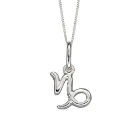 Sterling Silver Capricorn Zodiac Necklace