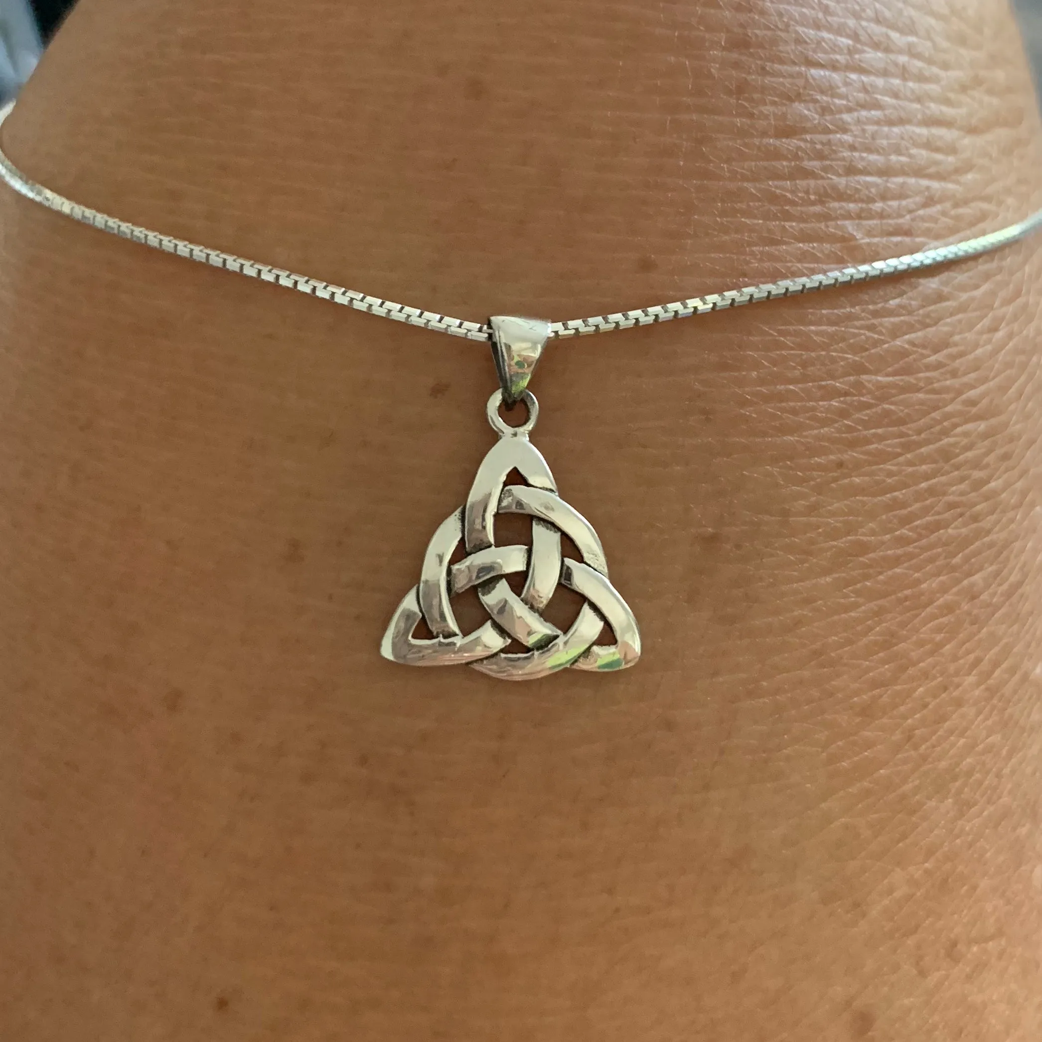 Sterling Silver Celtic Necklace, Silver Necklace, Celtic Knots Necklace