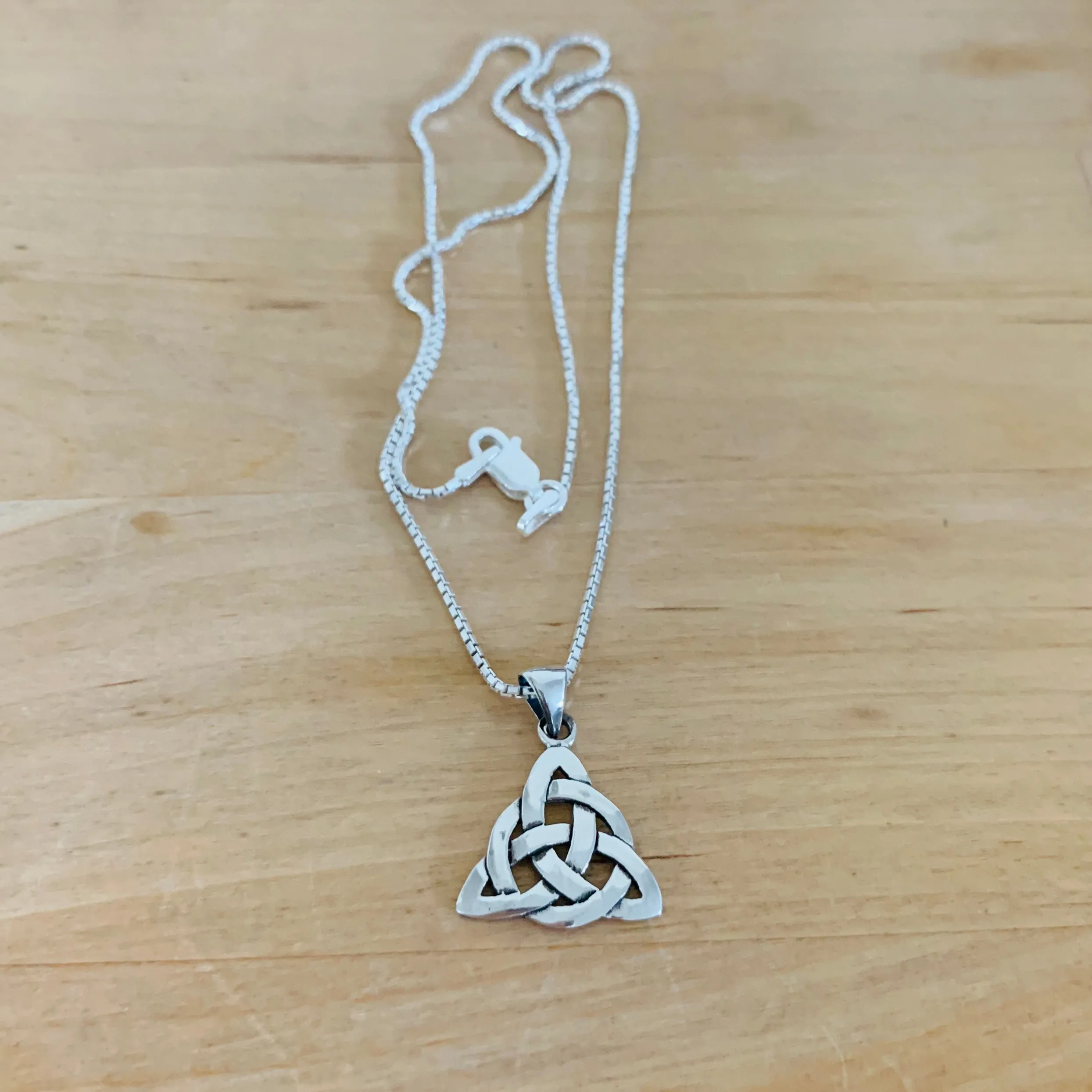 Sterling Silver Celtic Necklace, Silver Necklace, Celtic Knots Necklace