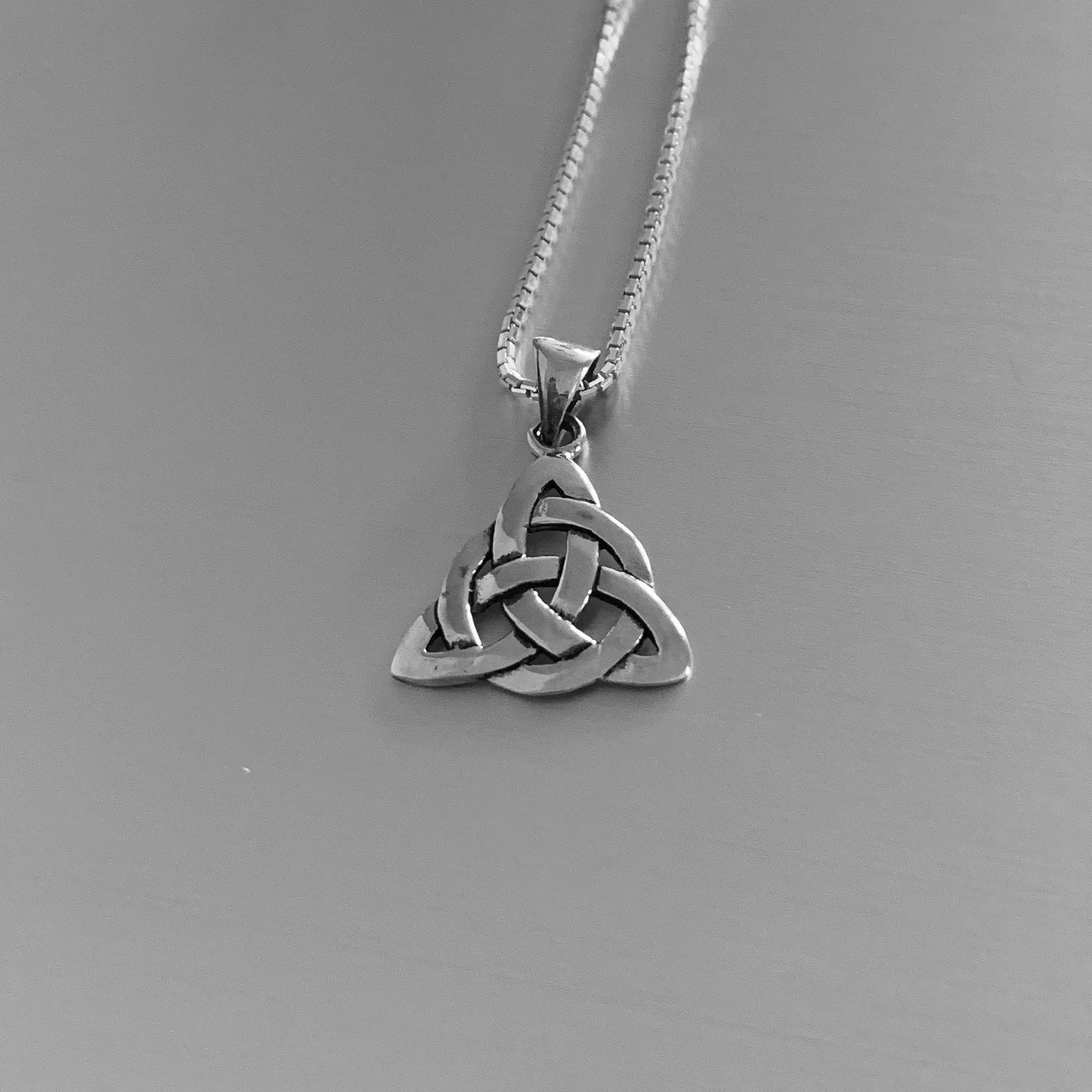 Sterling Silver Celtic Necklace, Silver Necklace, Celtic Knots Necklace