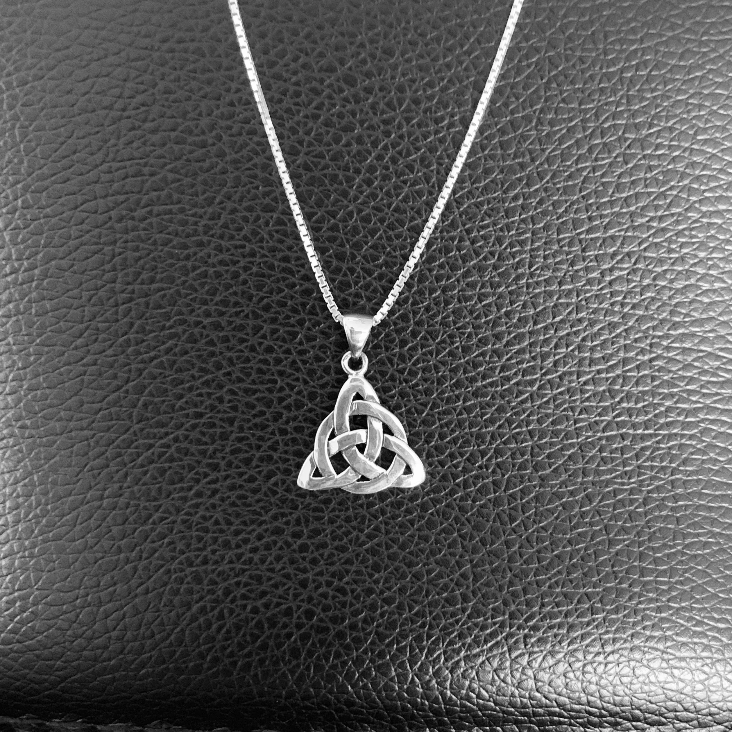 Sterling Silver Celtic Necklace, Silver Necklace, Celtic Knots Necklace