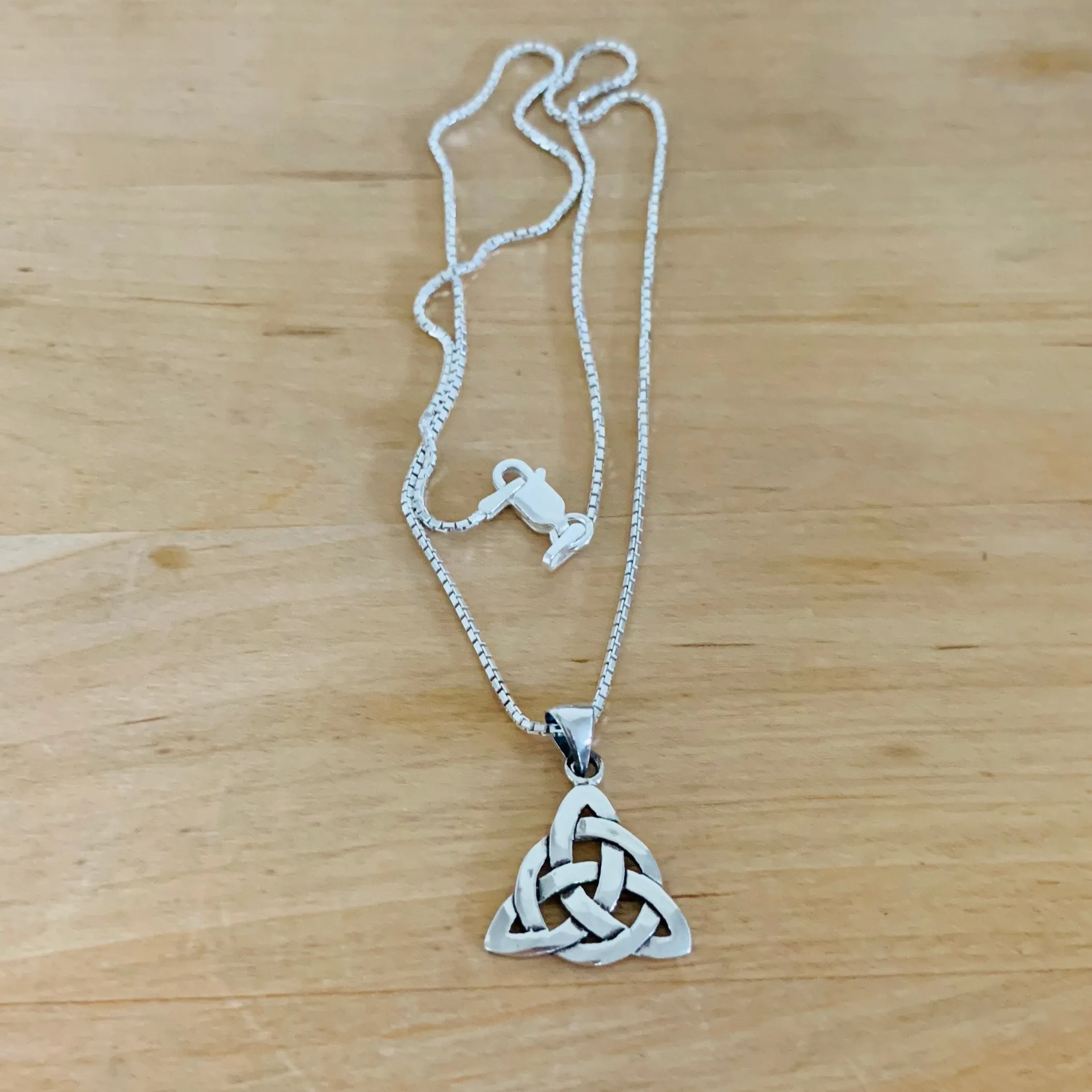 Sterling Silver Celtic Necklace, Silver Necklace, Celtic Knots Necklace