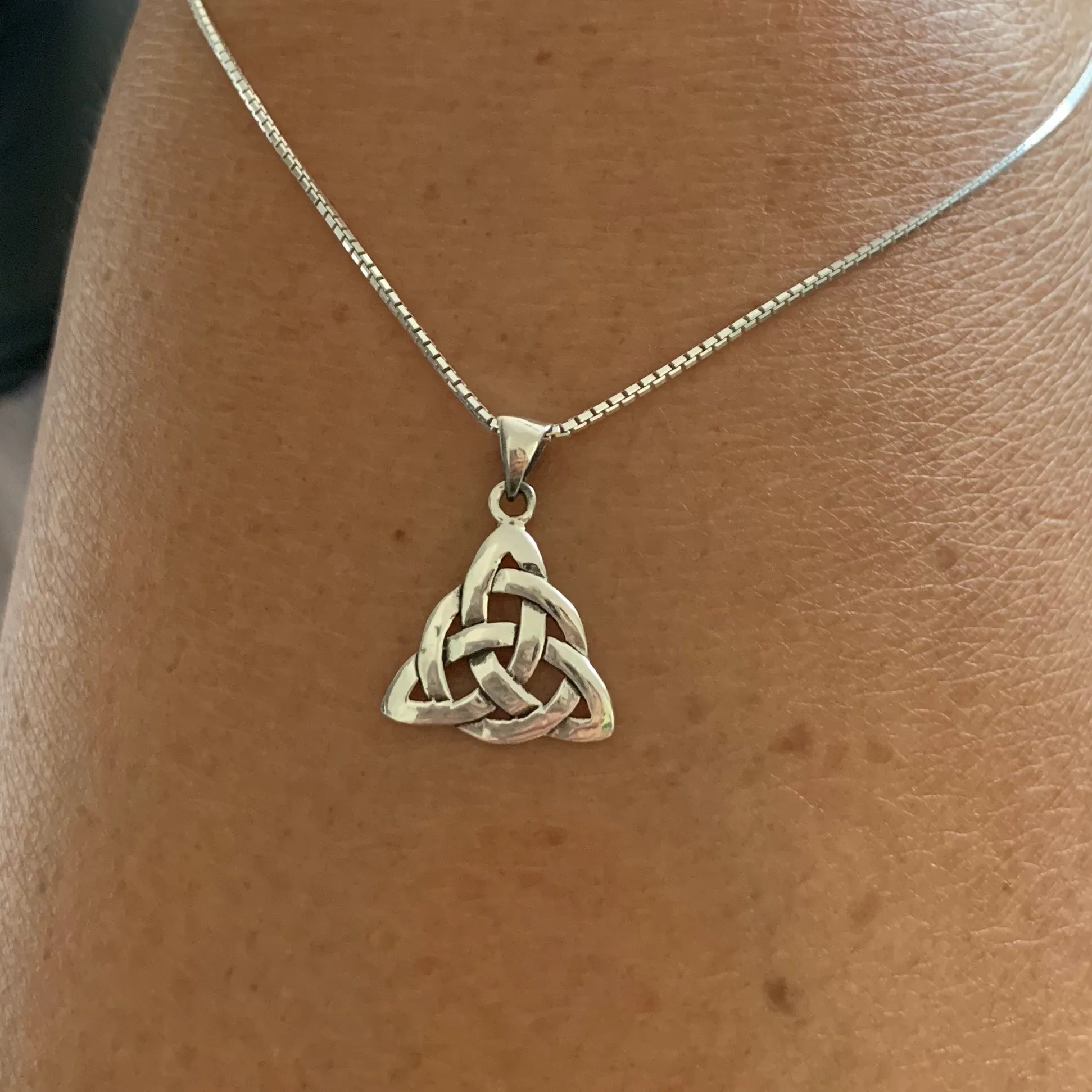 Sterling Silver Celtic Necklace, Silver Necklace, Celtic Knots Necklace