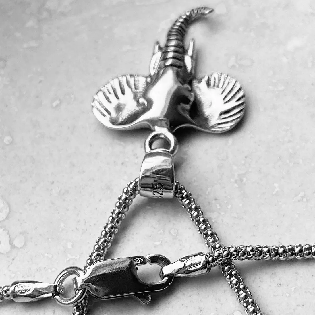 Sterling Silver Elephant Head Necklace, Silver Necklace, Elephant Necklace, Animal Necklace