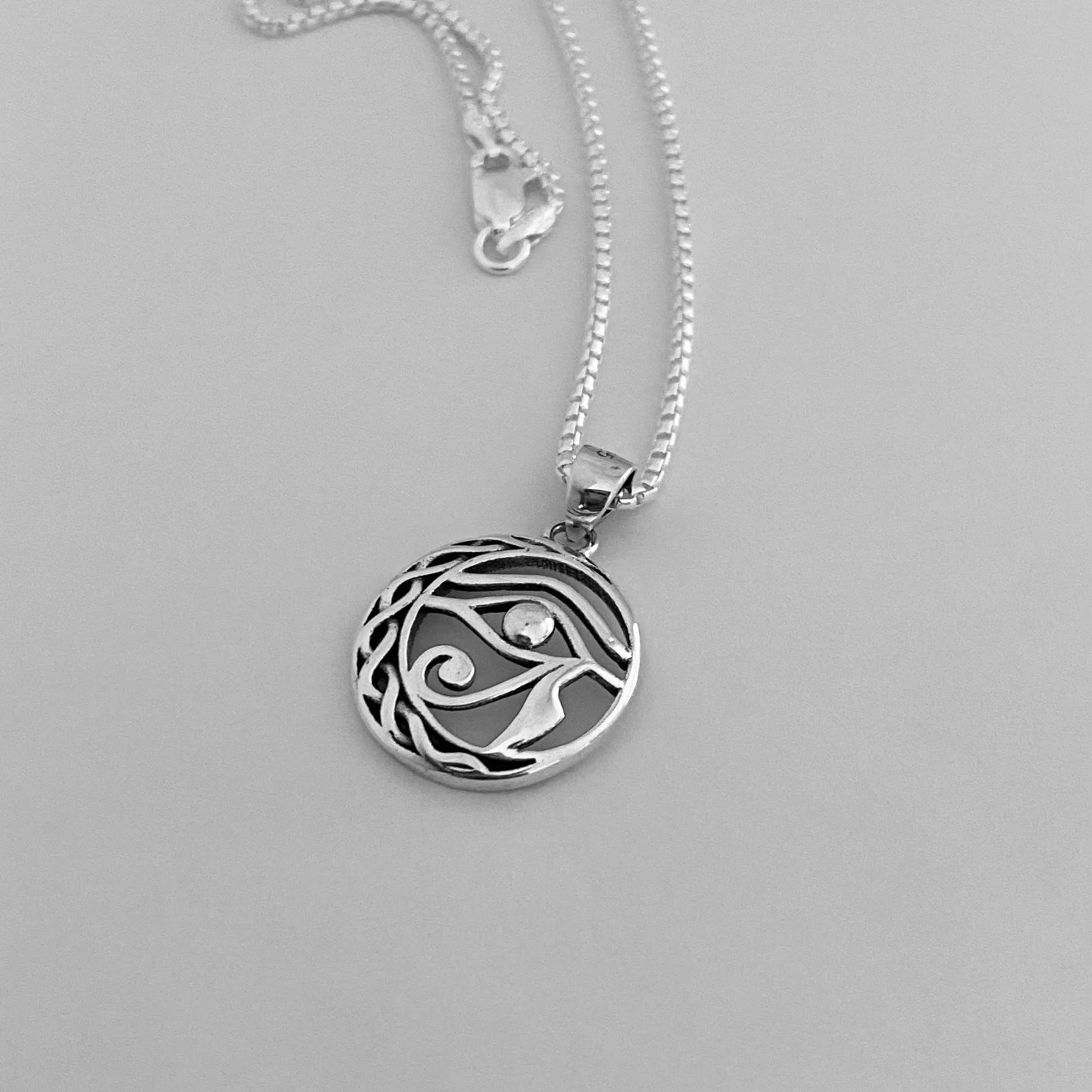 Sterling Silver Eye of Horus Necklace, Evil Eye Necklace, Silver Necklaces, Eye of Ra Necklace