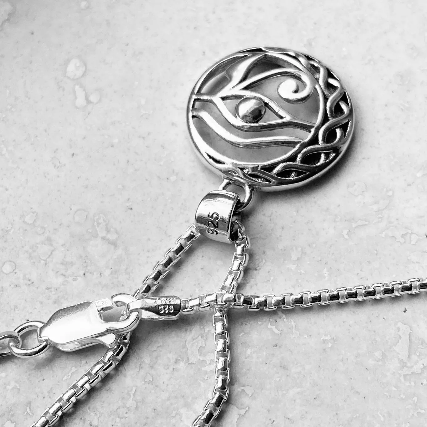 Sterling Silver Eye of Horus Necklace, Evil Eye Necklace, Silver Necklaces, Eye of Ra Necklace