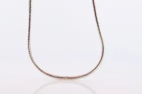 Sterling Silver Omega Snake Necklace. 925 Round Omega Snake Chain Heavy 45g 3mm width and 32in length