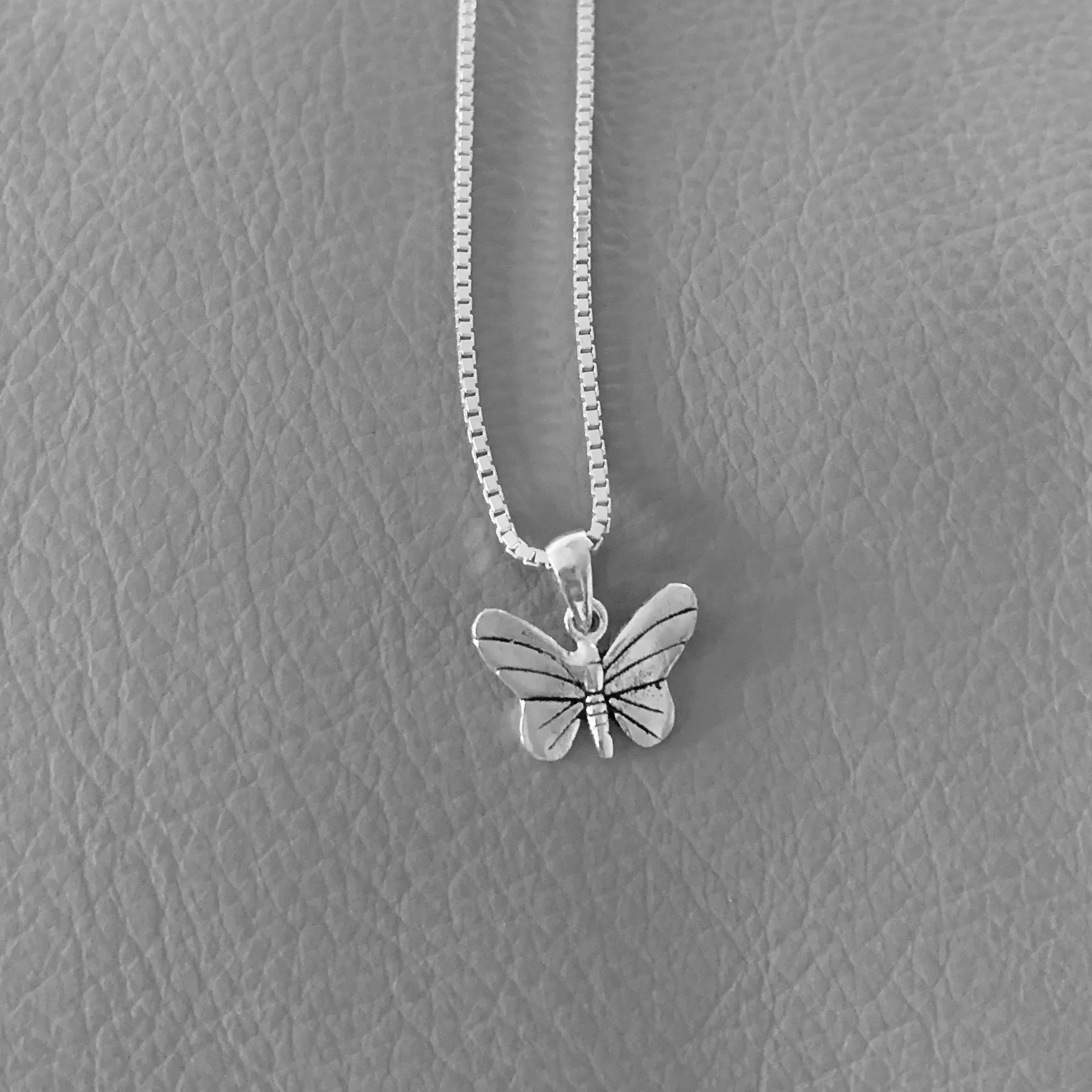 Sterling Silver Small Butterfly Necklace, Boho Necklace, Silver Necklace