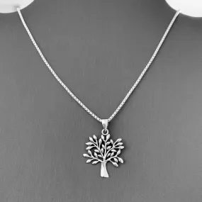 Sterling Silver Tree Of Life Necklace, Silver Necklace, Fortune Necklace, Tree Necklace