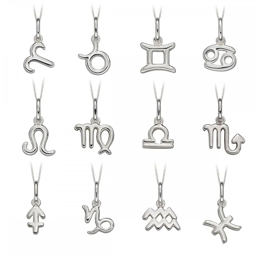 Sterling Silver Virgo Zodiac Necklace