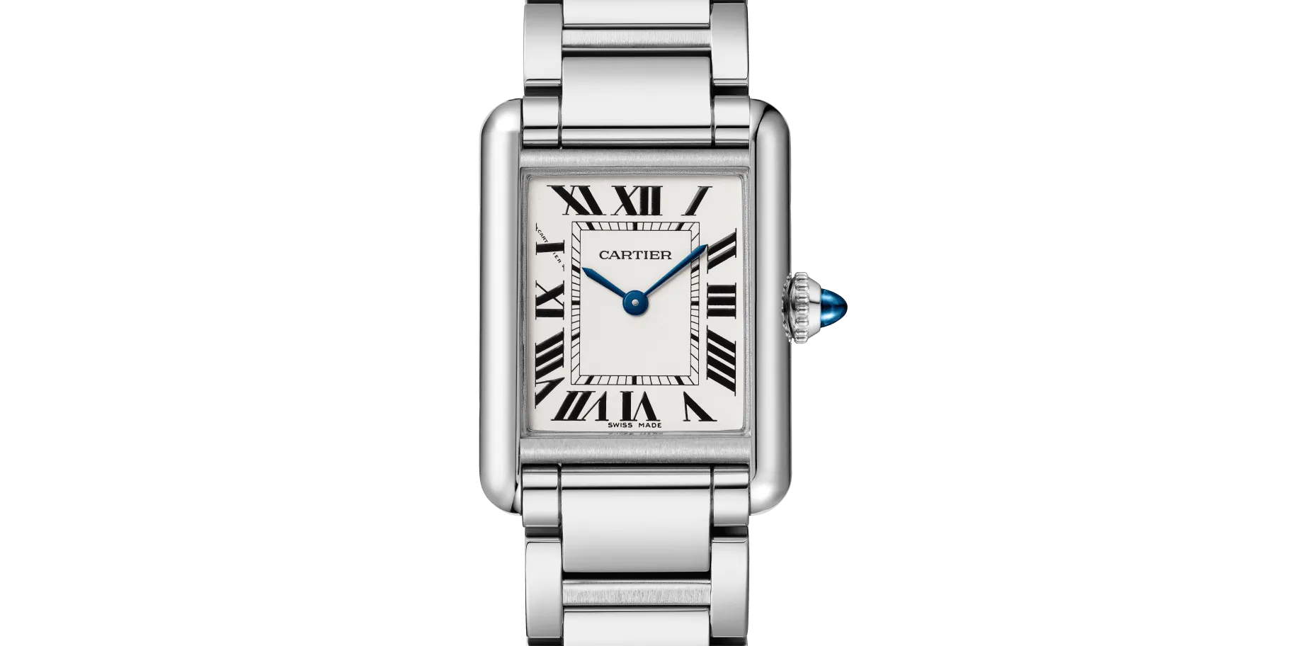 Tank Must Watch with Steel Bracelet