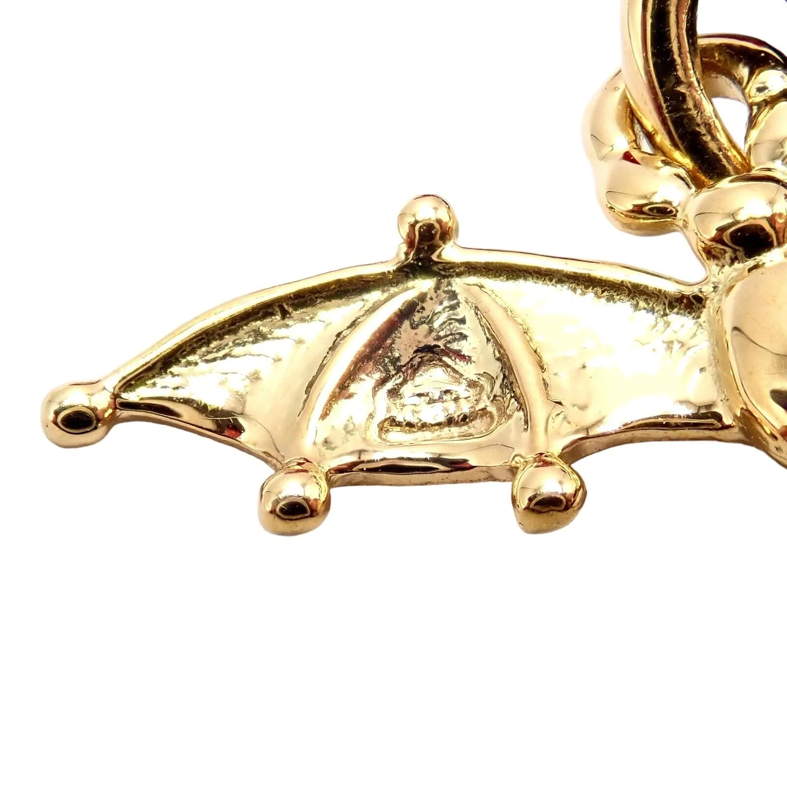 Temple St Clair 18k Gold Bat Charm Cord Bracelet