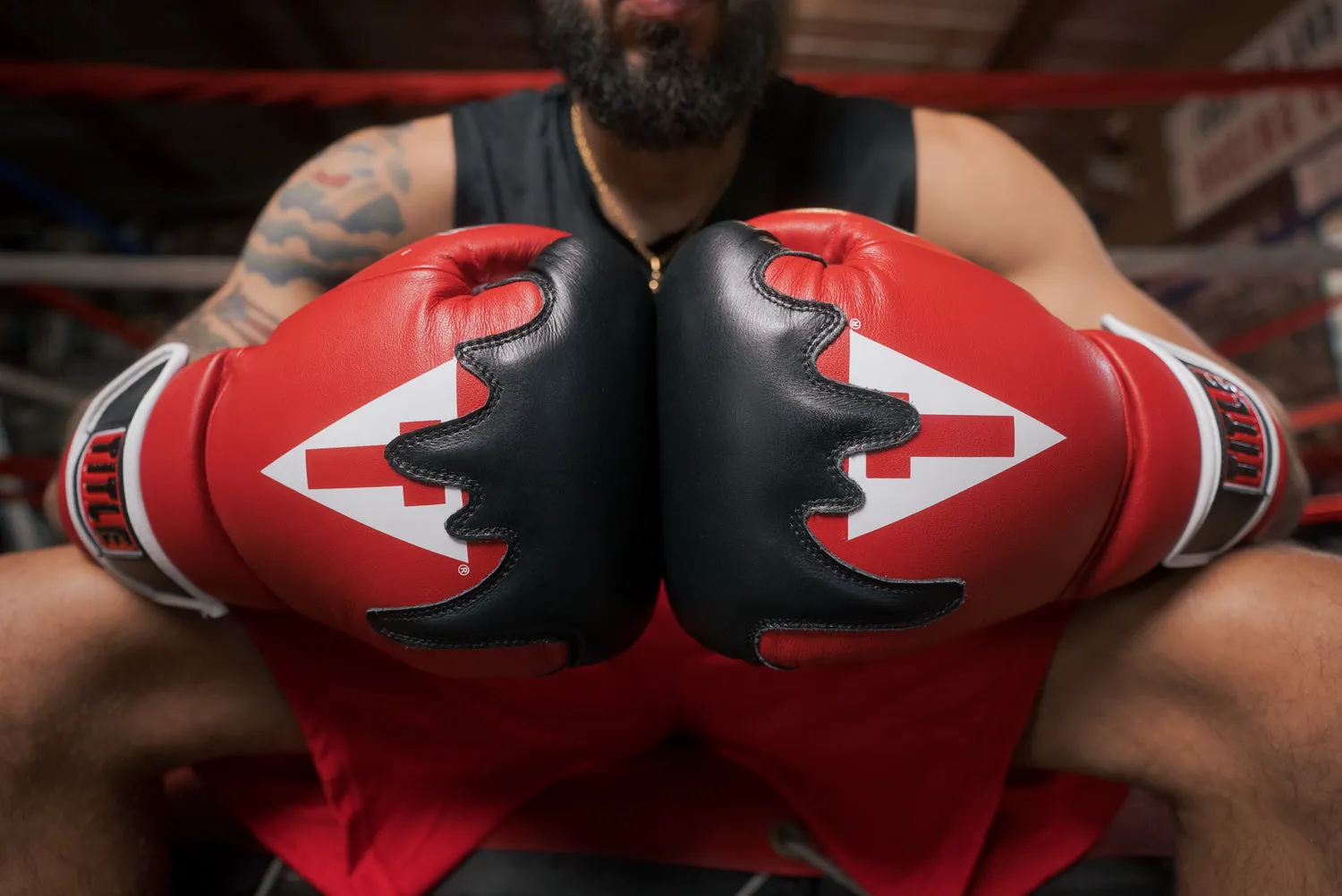 TITLE Boxing Gel Lava Leather Series Training Gloves