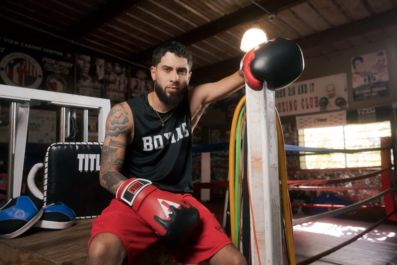 TITLE Boxing Gel Lava Leather Series Training Gloves