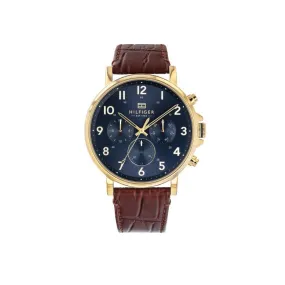Tommy Hilfiger Daniel Men's Brown Leather Multi-function Watch Model 1710380