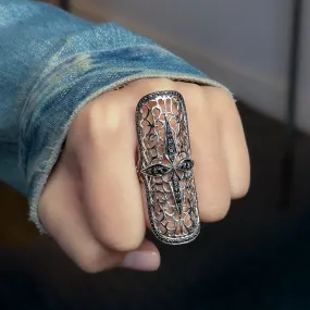Unique Cross Knuckle Ring