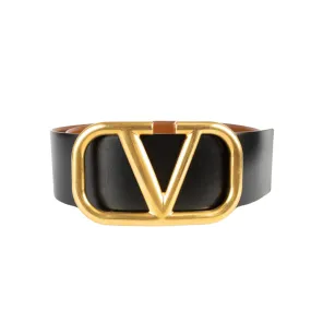 Valentino Garavani Vlogo Reversible Leather Belt