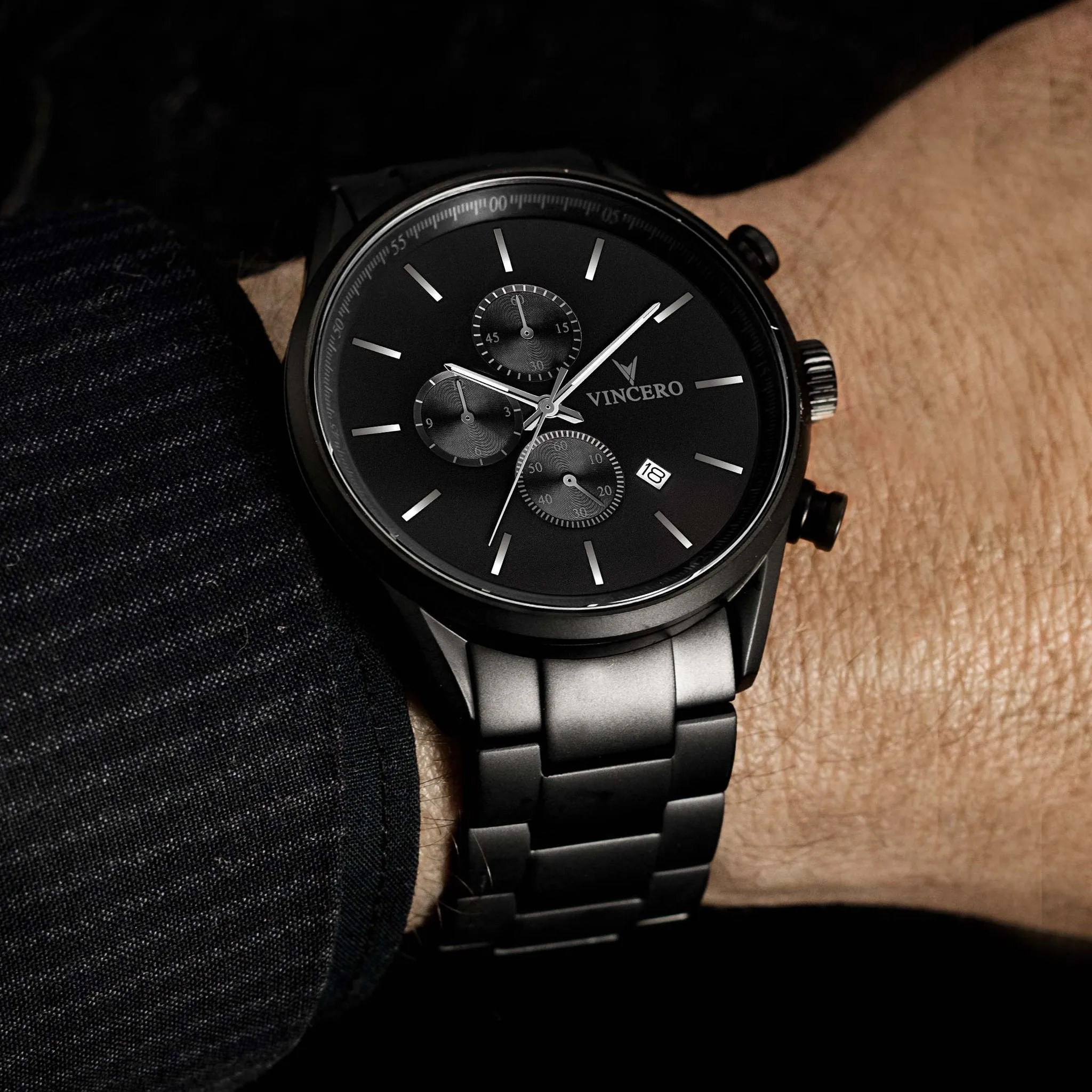 VINCERO The Chrono S Matte Black Steel