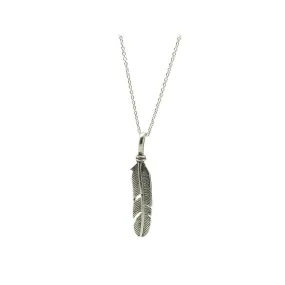 Vintage 1970's Sterling Silver Feather Pendant
