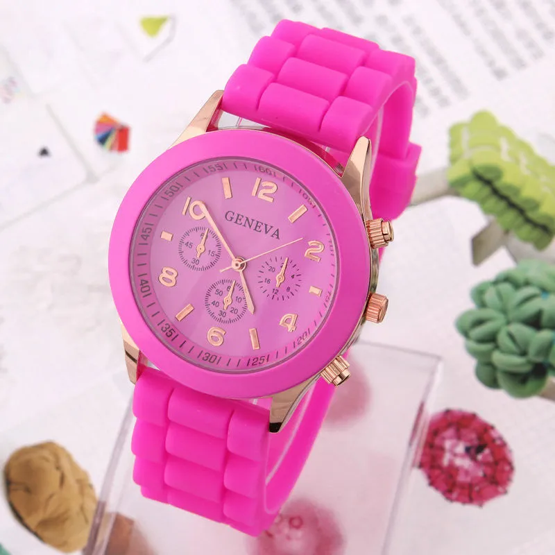 Women's Watch Fashion Silicone Strap Candy color watches