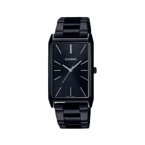 WW1220 Casio Standard Black Ladies Stainless Steel Chain Watch LTP-E156B-1ADF