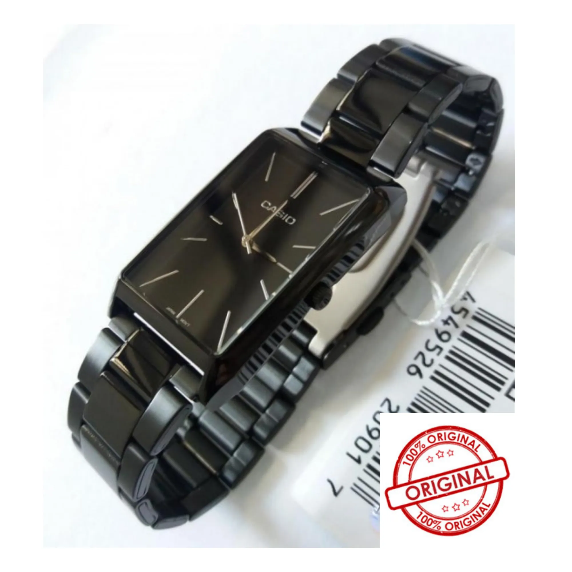 WW1220 Casio Standard Black Ladies Stainless Steel Chain Watch LTP-E156B-1ADF