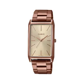 WW1231 Casio Standard Rose Gold Ladies Stainless Steel Chain Watch LTP-E156R-9ADF