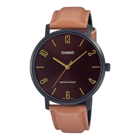 WW1646 Casio Standard Black Belt Watch MTP-VT01BL-5BUDF