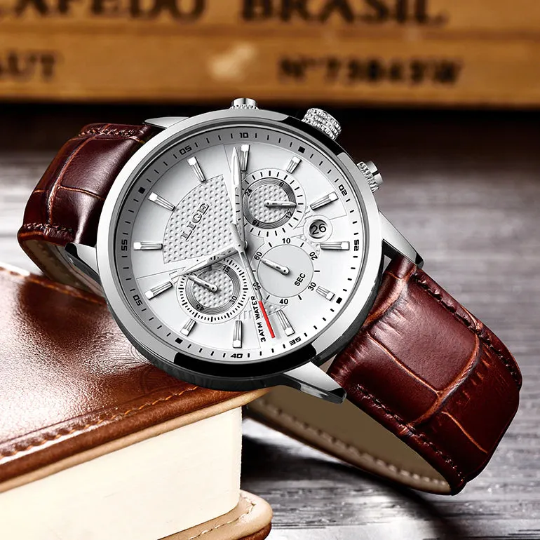 WW1769 Lige Chronograph Stainless Steel Silver Belt Watch 9866