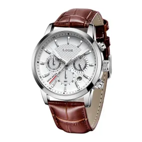 WW1769 Lige Chronograph Stainless Steel Silver Belt Watch 9866