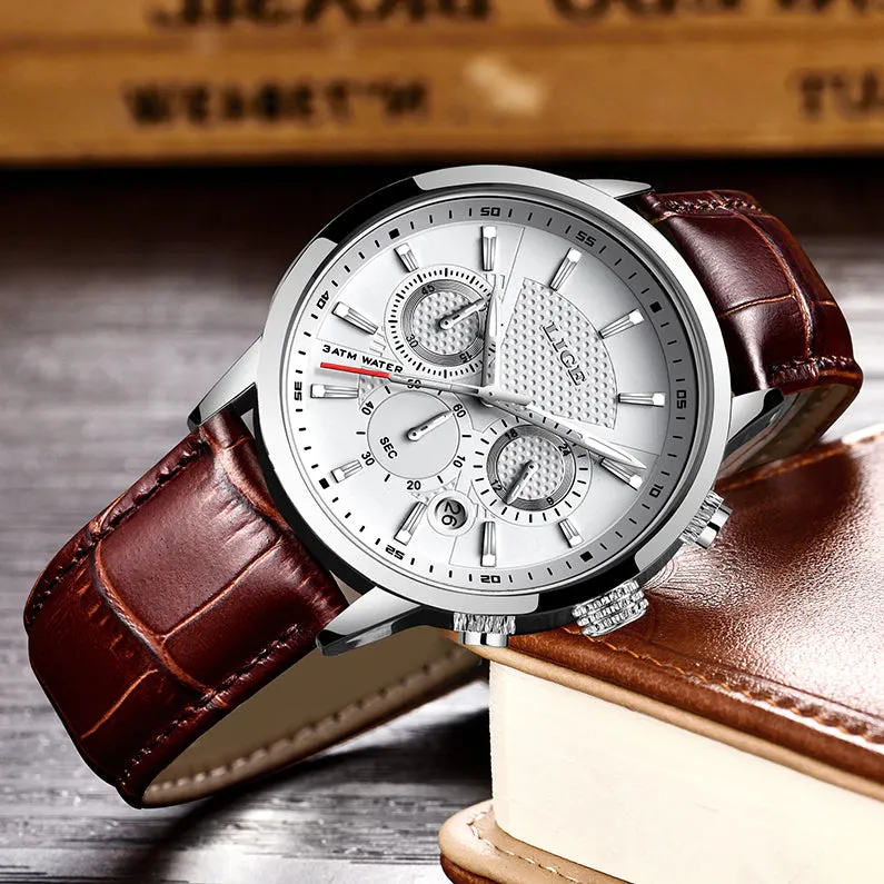 WW1769 Lige Chronograph Stainless Steel Silver Belt Watch 9866