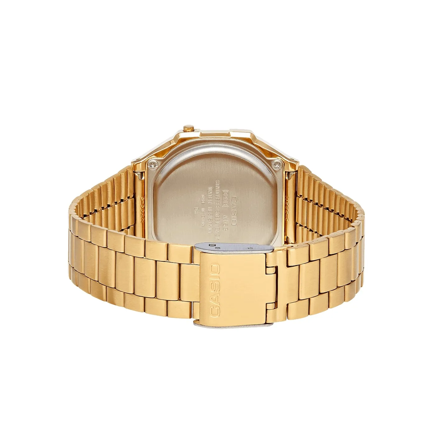WW1893 Casio Vintage Illuminator Digital Golden Chain Watch A168WG-9WDF